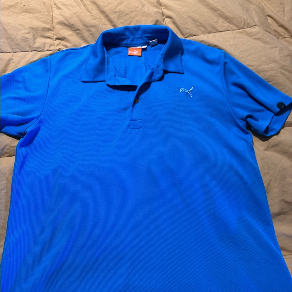 Puma Men's Vibrant Blue Polo Shirt